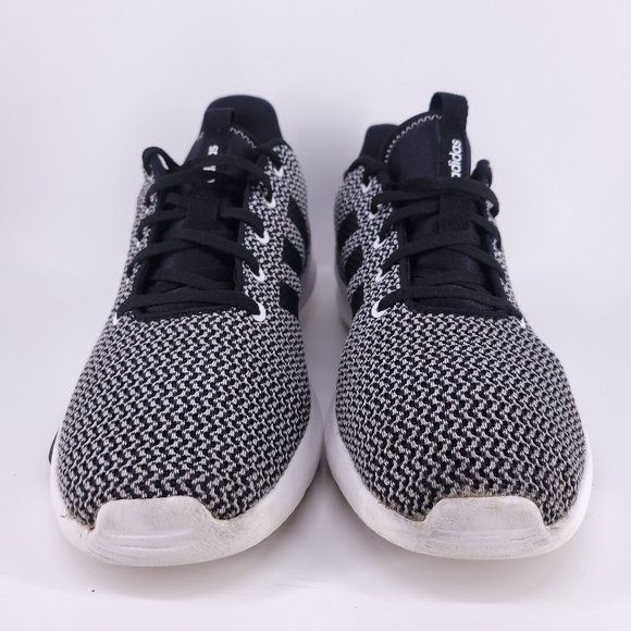 Adidas Lite Racer Cloudfoam Sneakers Men's 10 Black White Running Walking Used - Picture 5 of 11